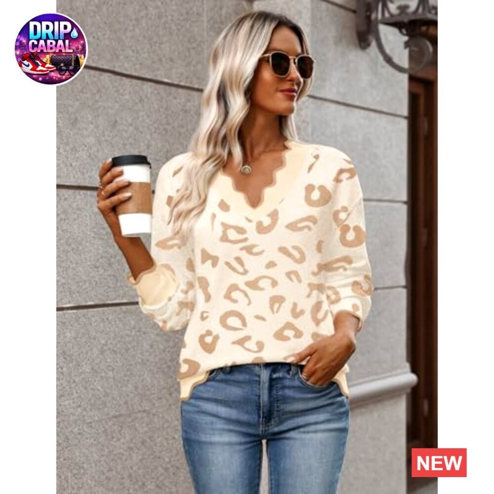 V-Neck Ribbed Knit Pullover Sweater Lightweight Casual Dressy Work Top - Picture 6 of 7